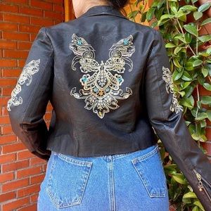 wilsons leather biker studded leather jacket